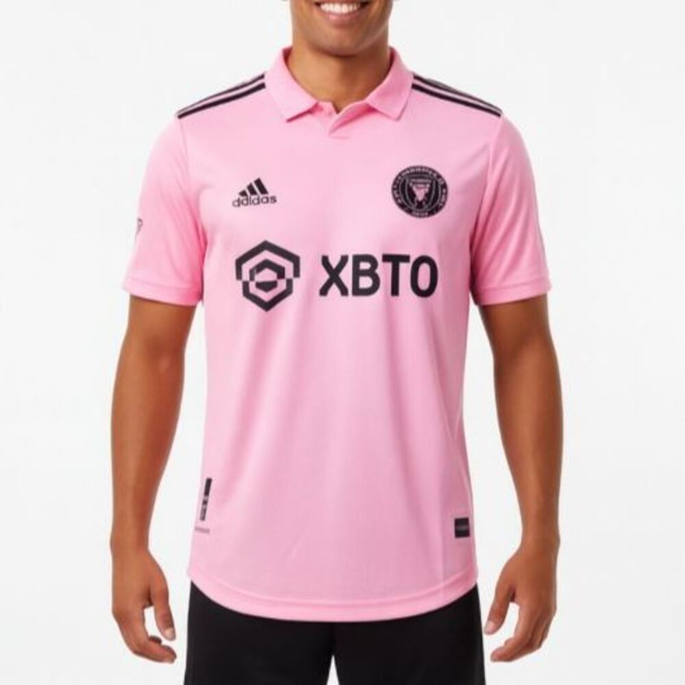 Adidas NWT Men's Pink Black Inter Miami CF #10 Messi Authentic SS Jersey Sz L